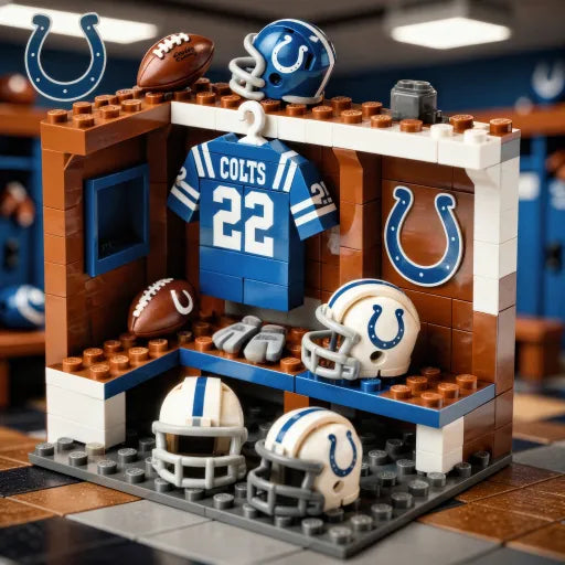 🏈 NFL Locker Room Brick Set - 32 Teams Available - 3D Mini Stadium Diorama & Fan Collectible 🧱