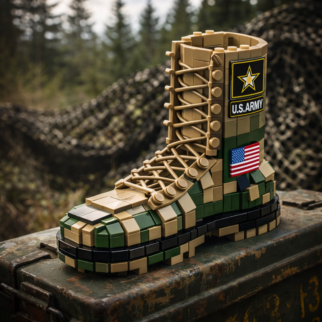 🎖️ Hero's Tread: Premium Military Boot Building Block Collection | Build the Legacy