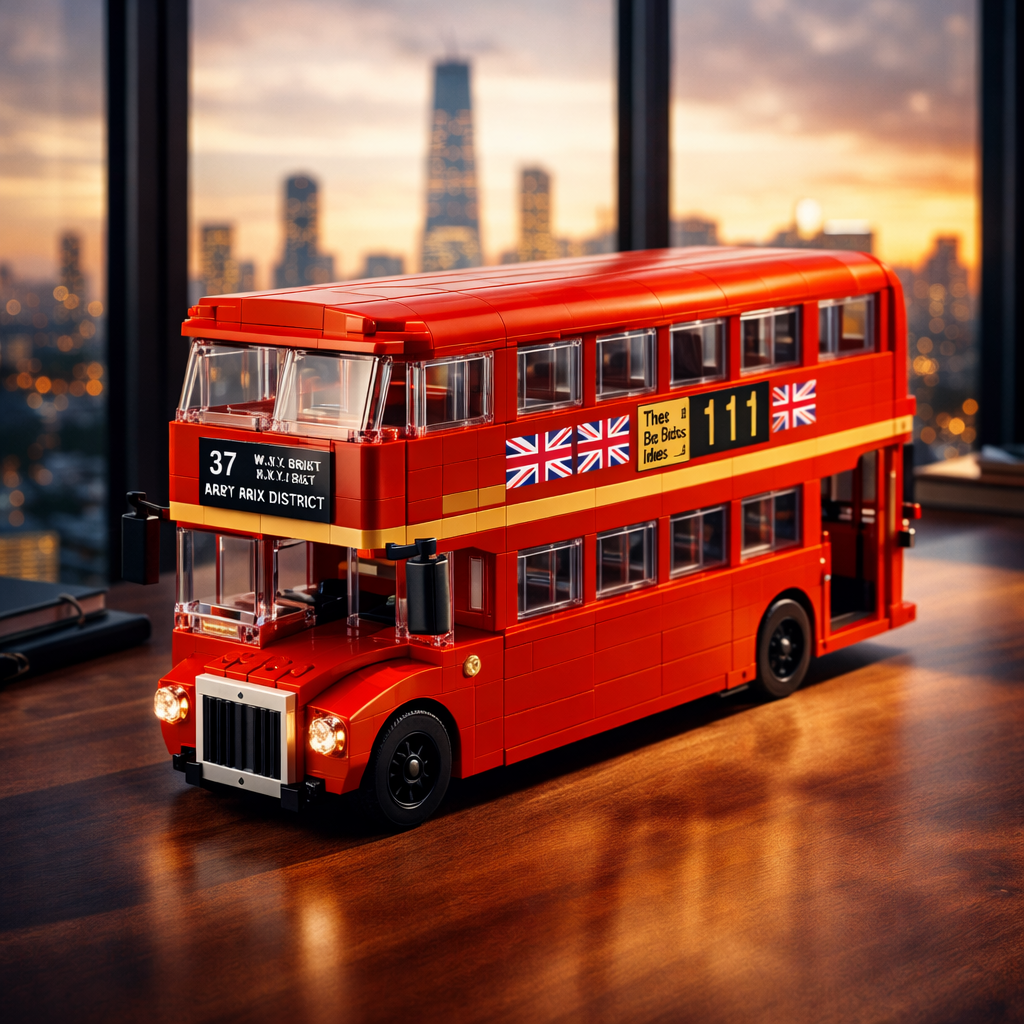 Next Stop: London! Classic Red Double Decker Bus Building Set