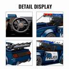 Muscle Police Cruiser Brick Model | For Teens & Collectors