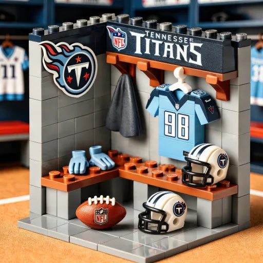 🏈 NFL Locker Room Brick Set - 32 Teams Available - 3D Mini Stadium Diorama & Fan Collectible 🧱