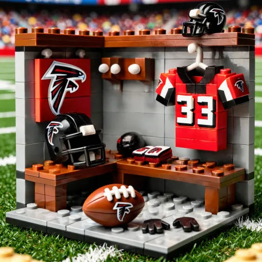 🏈 NFL Locker Room Brick Set - 32 Teams Available - 3D Mini Stadium Diorama & Fan Collectible 🧱