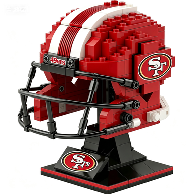 🏈 NFL Edition Brick Helmet Collection - 32 Teams Available - 3D DIY Display Model for Fans 🧱