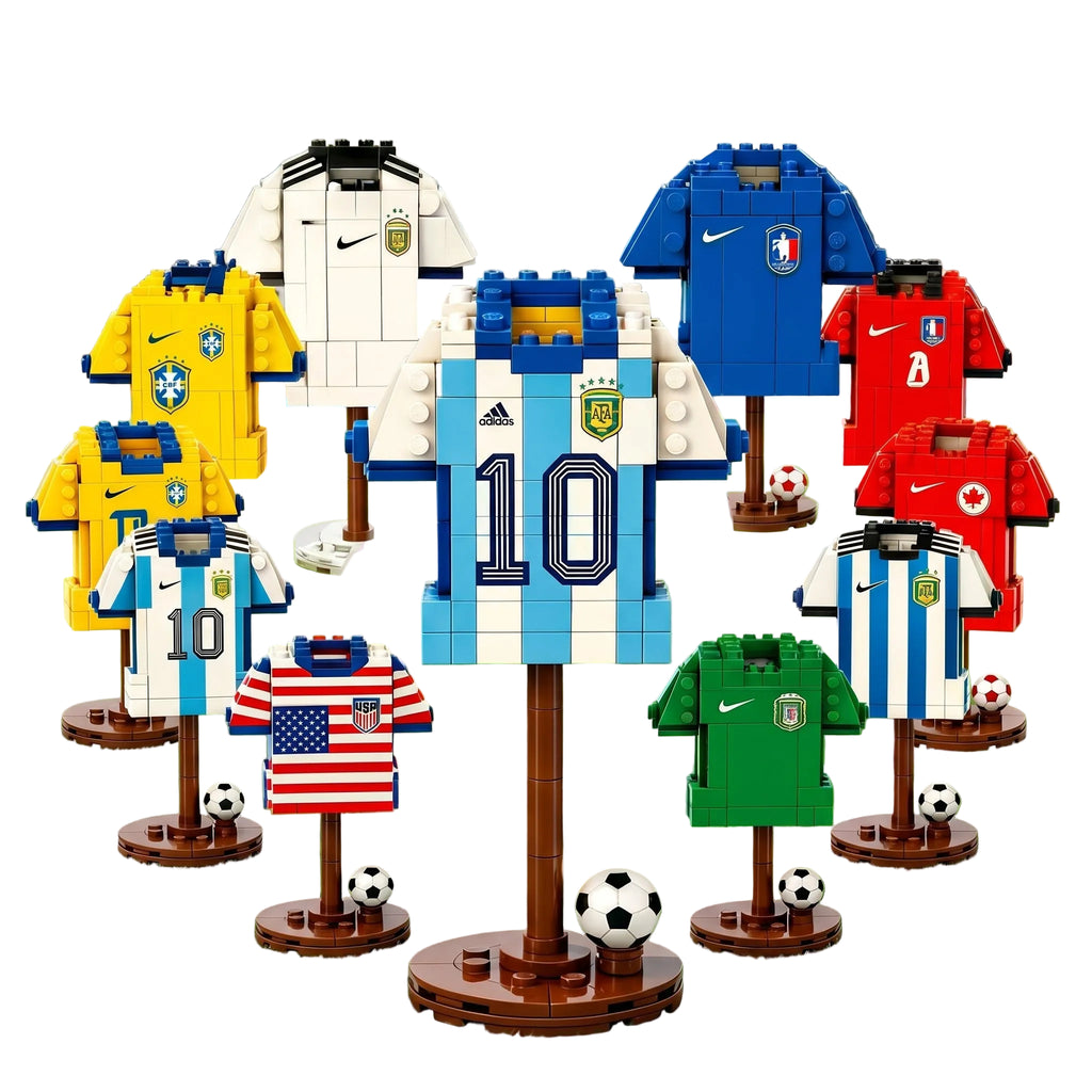 ⚽ Legends of the Pitch: World Cup National Team Jersey Building Blocks | Ultimate Fan Collectible
