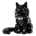 Black Maine Coon Cat Building Blocks Set