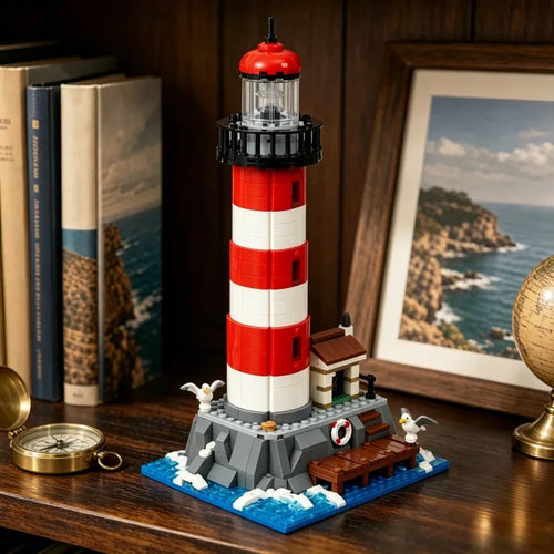 Beacon of Hope Lighthouse Building Block Set – Coastal Landmark Display Model