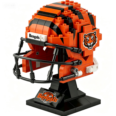🏈 NFL Edition Brick Helmet Collection - 32 Teams Available - 3D DIY Display Model for Fans 🧱