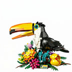 Rainforest Toucan Building Blocks | Tropical Bird Botanical Model | Vibrant Desk Decor & Relaxing Hobby | Gift for Adults