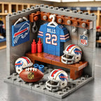 🏈 NFL Locker Room Brick Set - 32 Teams Available - 3D Mini Stadium Diorama & Fan Collectible 🧱