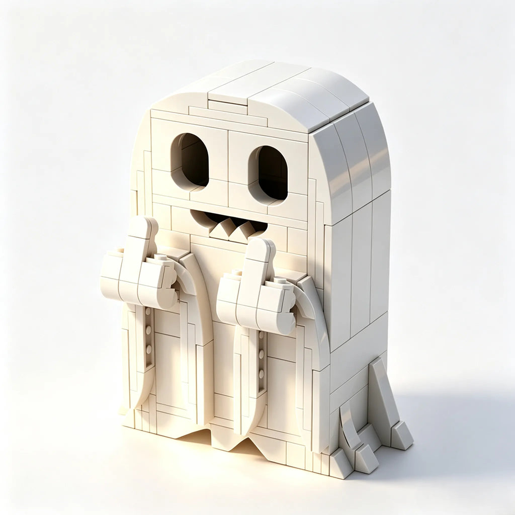 Middle Finger Kid Building Blocks Set of Four