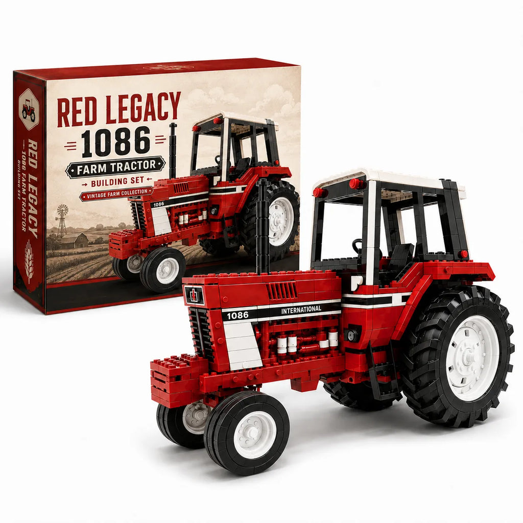 Red Legacy 1086 Farm Tractor Building Set