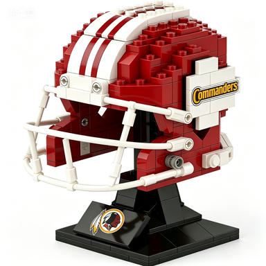 🏈 NFL Edition Brick Helmet Collection - 32 Teams Available - 3D DIY Display Model for Fans 🧱