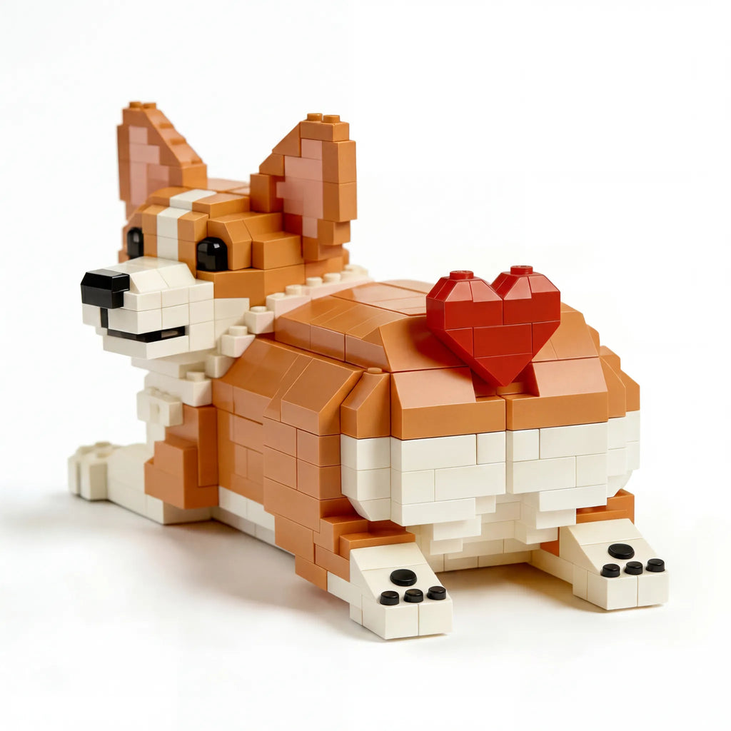 🐶 Corgi Love Brick Set — Build a Little Piece of Happiness