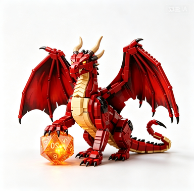 Dungeons & Dragons Red Dragon &  Legendary Edition Building Block Model