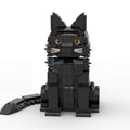 Black Maine Coon Cat Building Blocks Set