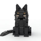 Black Maine Coon Cat Building Blocks Set