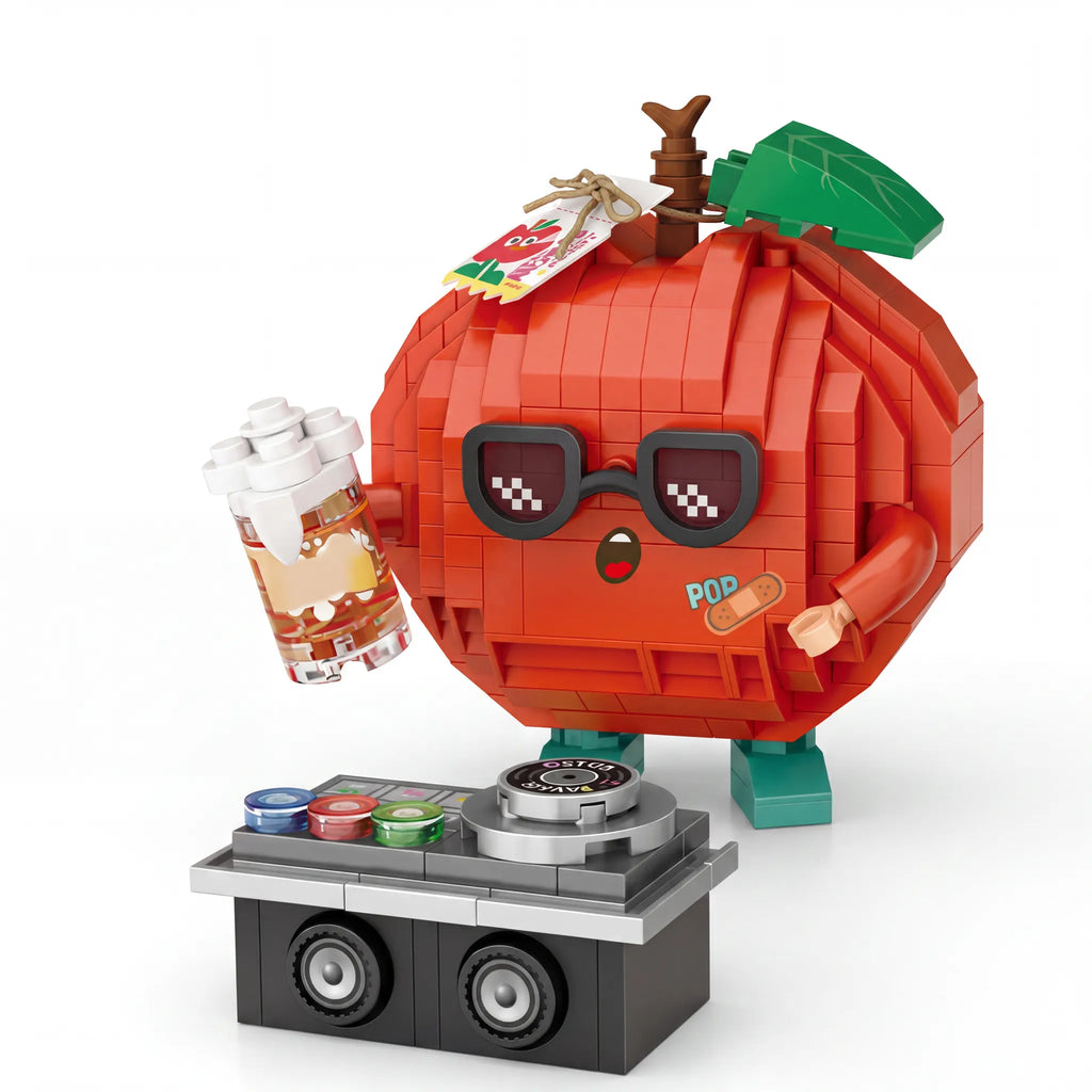 [Hip-Hop Soul] Trendy Pineapple Micro Blocks | Pixel Sunglasses Guitarist Collectible