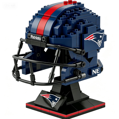 🏈 NFL Edition Brick Helmet Collection - 32 Teams Available - 3D DIY Display Model for Fans 🧱