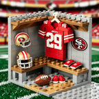 🏈 NFL Locker Room Brick Set - 32 Teams Available - 3D Mini Stadium Diorama & Fan Collectible 🧱