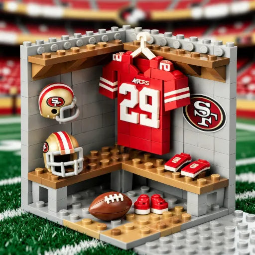🏈 NFL Locker Room Brick Set - 32 Teams Available - 3D Mini Stadium Diorama & Fan Collectible 🧱