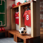 🔥Limited Edition 🔥Ultimate Matchday: Football Club Locker Room Building Block Set (with Minifigure & Jerseys) ⚽️🔴