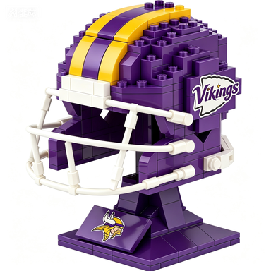 🏈 NFL Edition Brick Helmet Collection - 32 Teams Available - 3D DIY Display Model for Fans 🧱