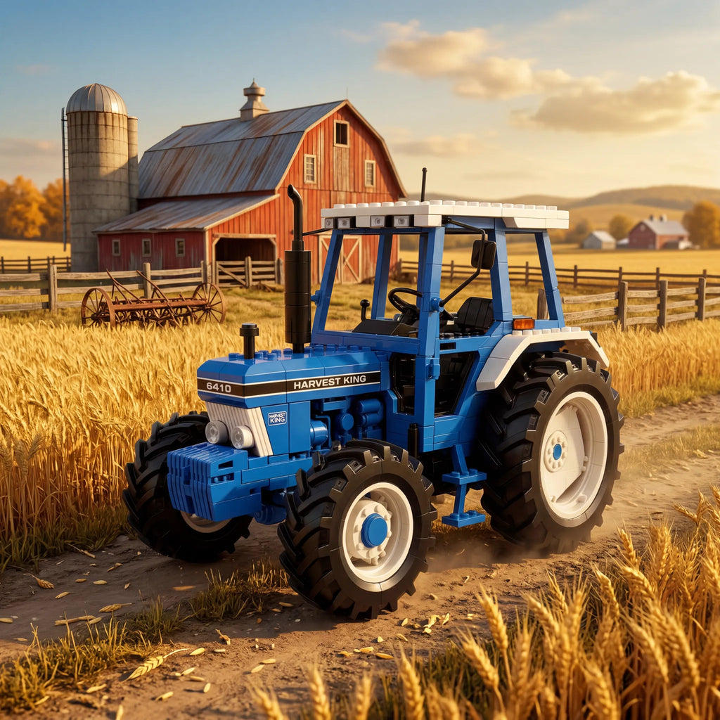 🚜  Retro Tractor Brick Set — Relive Farm Classics