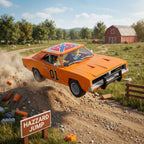 🚗 Classic Dodge 01 Race Car Brick Display Building Brick Set