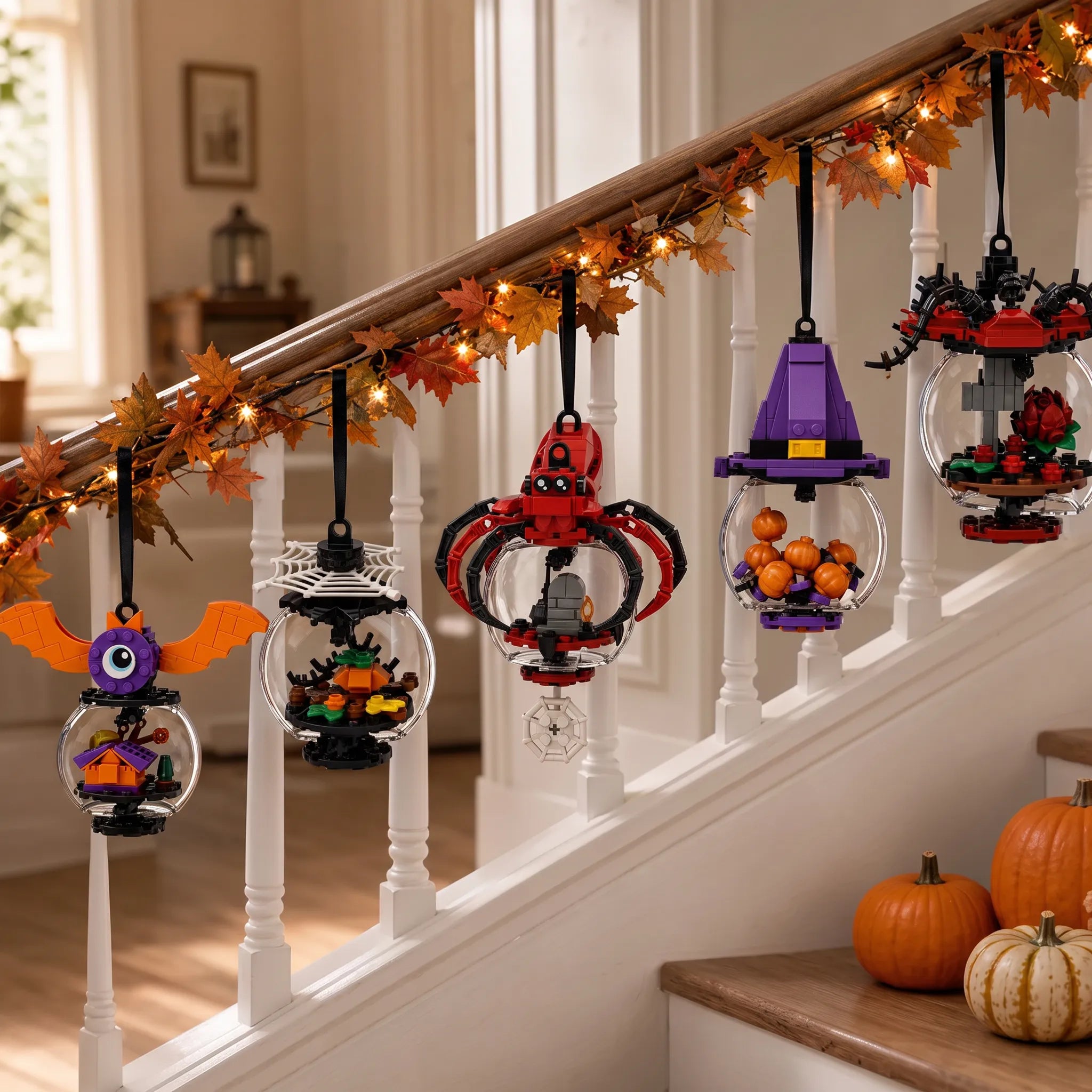 Spooky Halloween Ornament Building Block Set – 5-Piece Collection