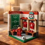 🔥Limited Edition 🔥Ultimate Matchday: Football Club Locker Room Building Block Set (with Minifigure & Jerseys) ⚽️🔴
