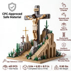 ✝️ Inspirational Crucifixion Building Block Set — Sacred Landmark Collectible Display