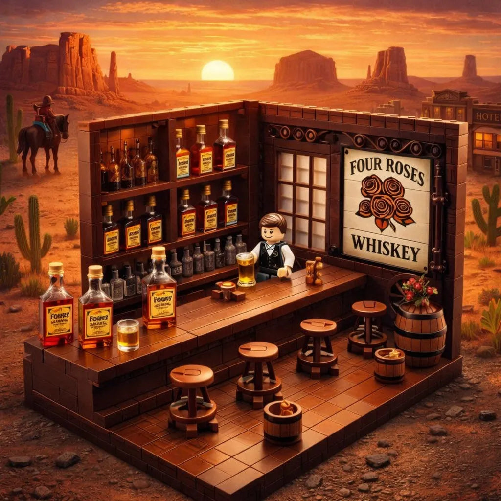 Build Your Own Speakeasy 🥃 | Classic Whiskey Bar Miniature Brick Set - Ultimate Home Bar Decor