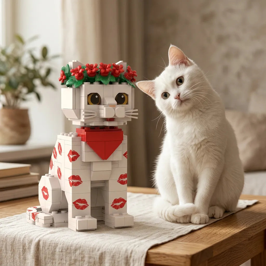 Romantic Cat Building Blocks Set