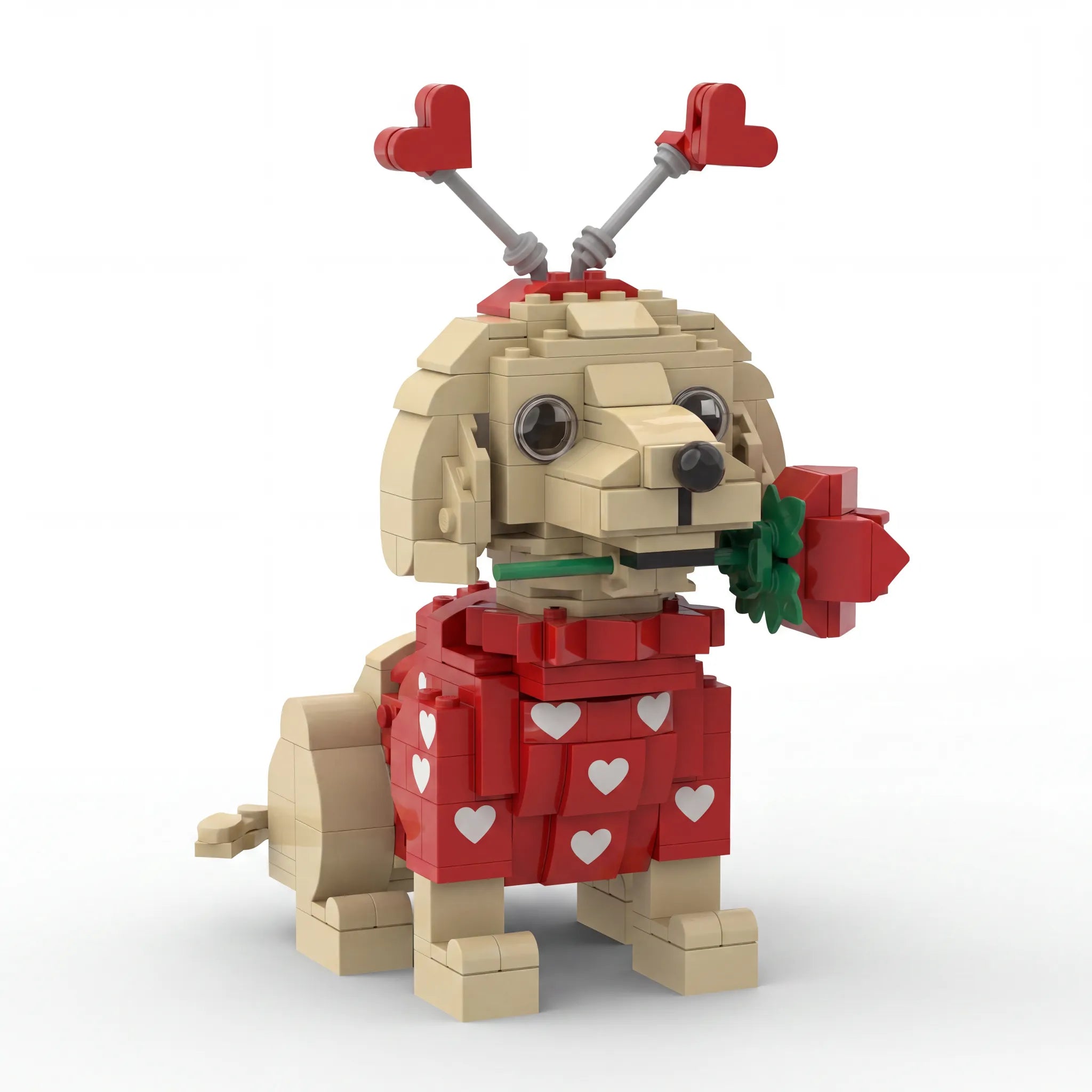 Valentine Golden Retriever Building blocks Set