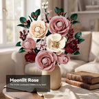 Romantic Moonlight Rose Bouquet Building Block Set