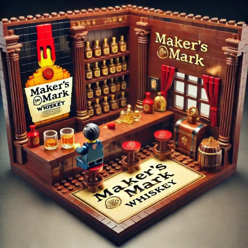 Build Your Own Speakeasy 🥃 | Classic Whiskey Bar Miniature Brick Set - Ultimate Home Bar Decor