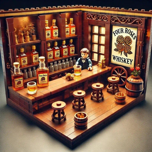 Build Your Own Speakeasy 🥃 | Classic Whiskey Bar Miniature Brick Set - Ultimate Home Bar Decor