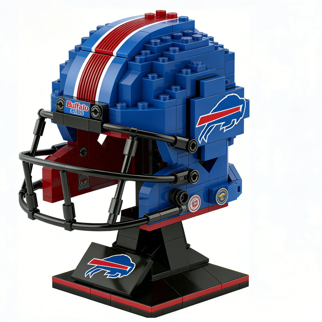 🏈 NFL Edition Brick Helmet Collection - 32 Teams Available - 3D DIY Display Model for Fans 🧱