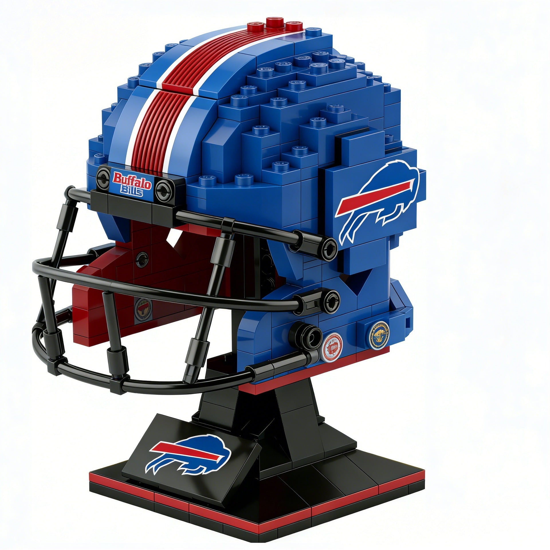 🏈 NFL Edition Brick Helmet Collection - 32 Teams Available - 3D DIY Display Model for Fans 🧱