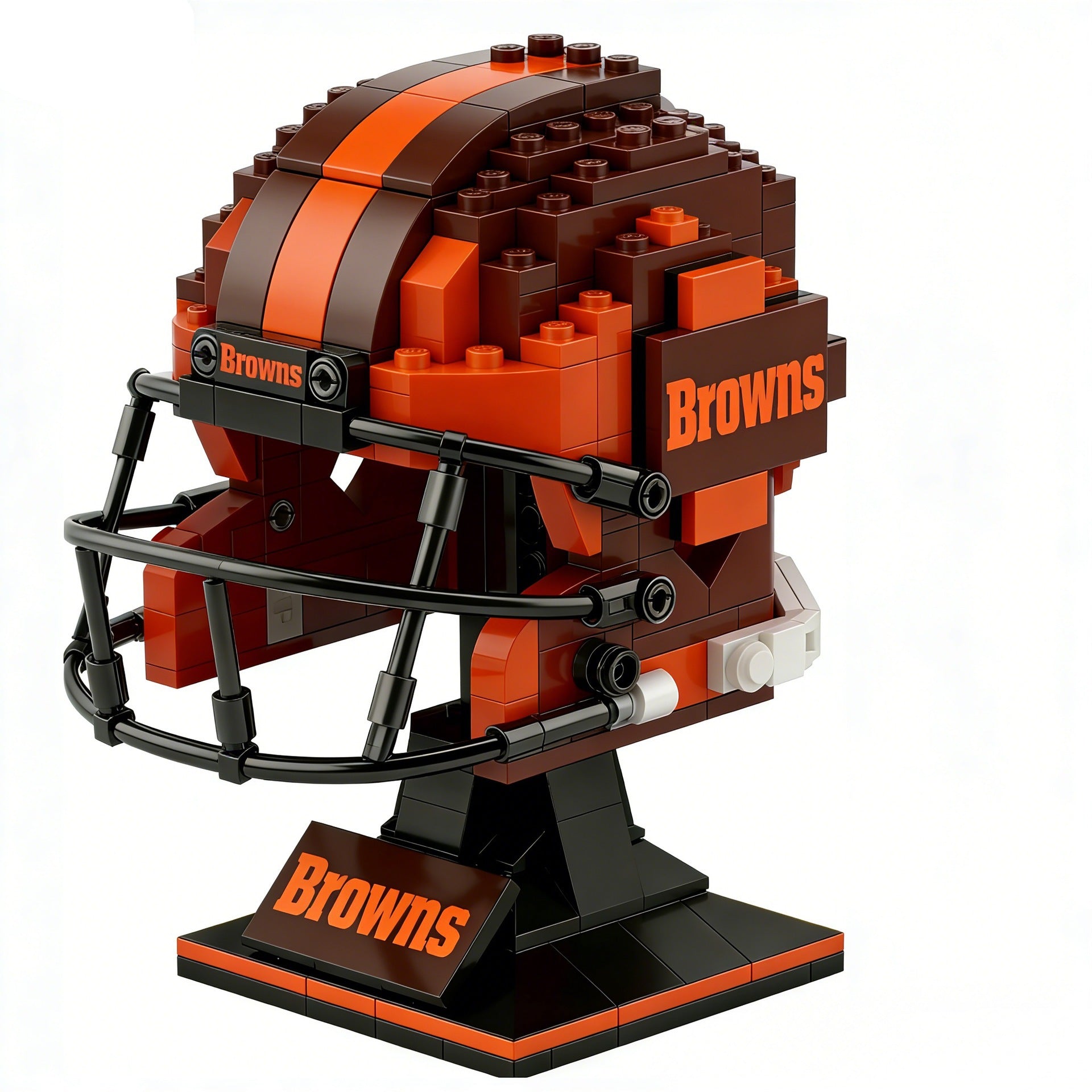 🏈 NFL Edition Brick Helmet Collection - 32 Teams Available - 3D DIY Display Model for Fans 🧱