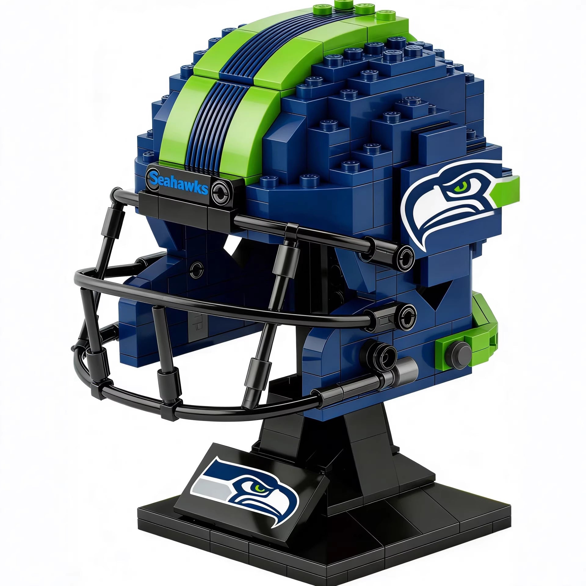 🏈 NFL Edition Brick Helmet Collection - 32 Teams Available - 3D DIY Display Model for Fans 🧱