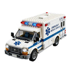 City EMS Ambulance Building Blocks Set with Lights & Doors - Realistic Emergency Rescue Toy