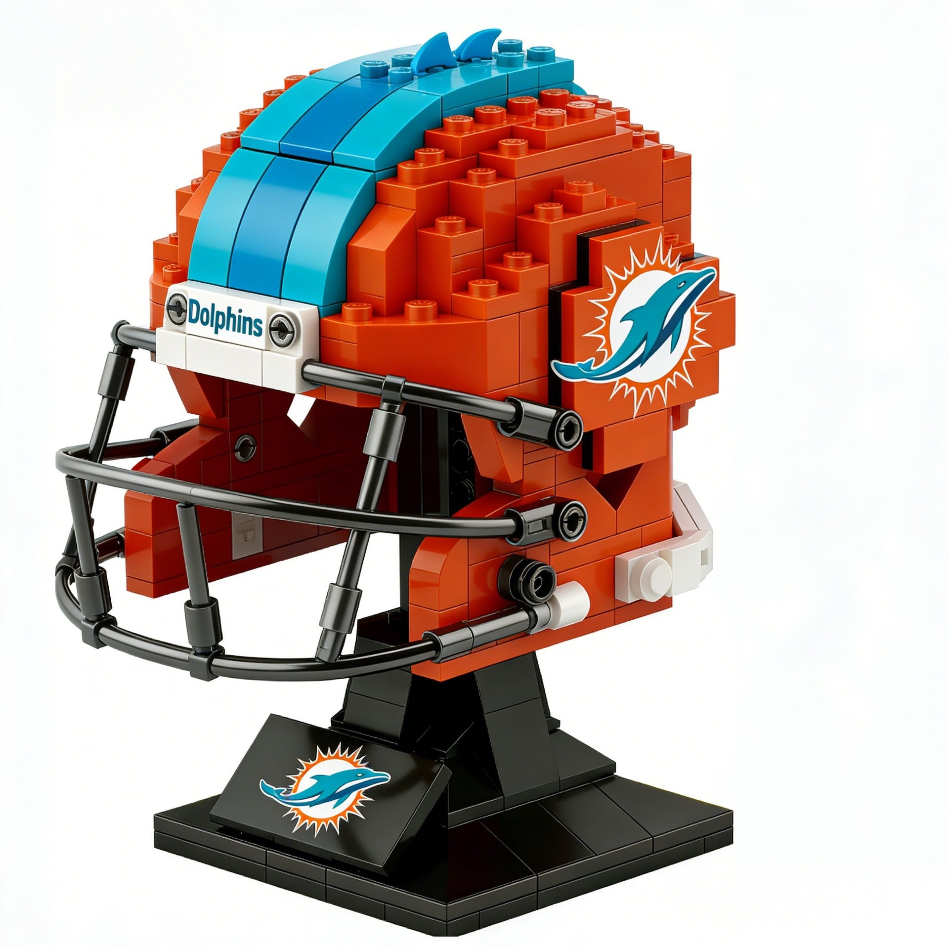 🏈 NFL Edition Brick Helmet Collection - 32 Teams Available - 3D DIY Display Model for Fans 🧱