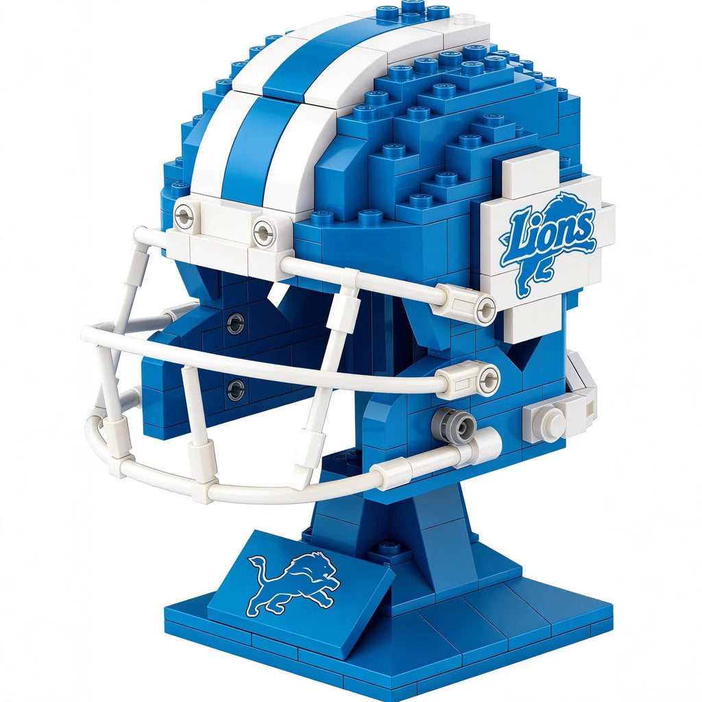 🏈 NFL Edition Brick Helmet Collection - 32 Teams Available - 3D DIY Display Model for Fans 🧱
