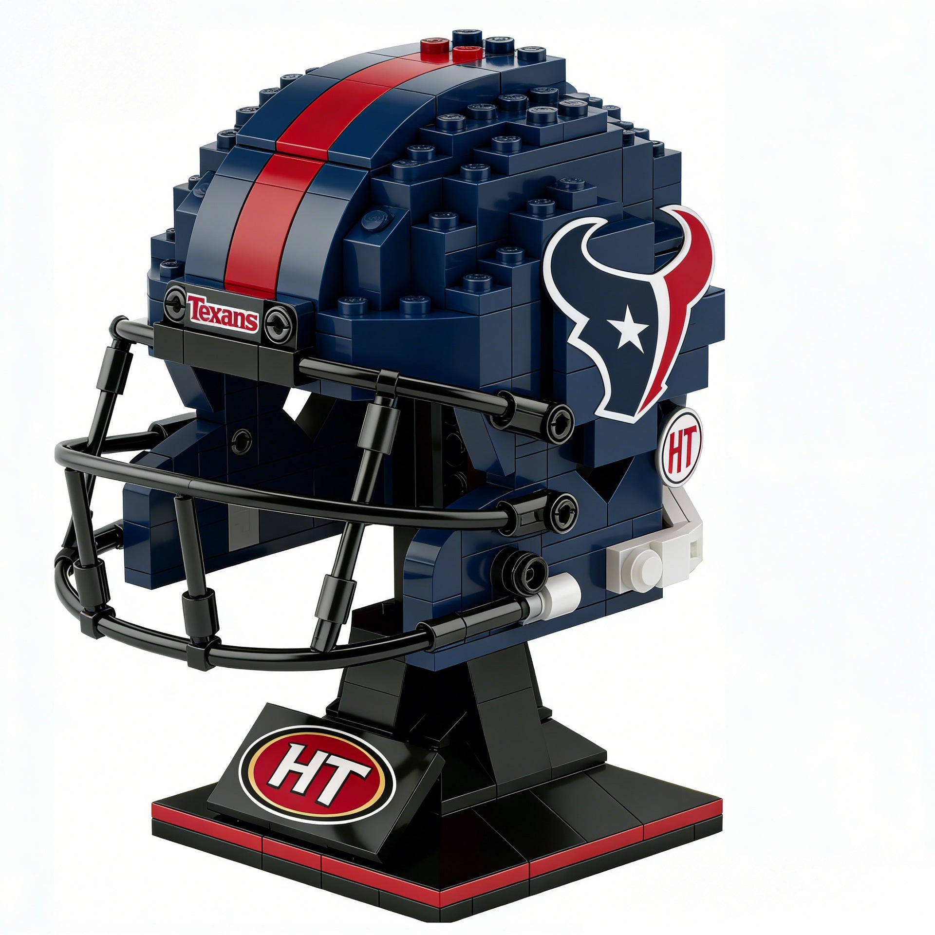 🏈 NFL Edition Brick Helmet Collection - 32 Teams Available - 3D DIY Display Model for Fans 🧱