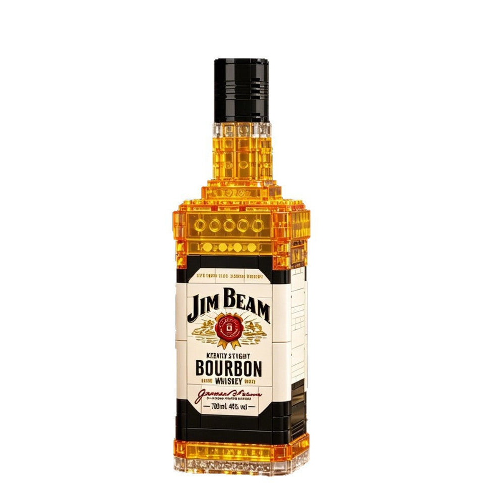 🥃 Build Your Happy Hour | Classic Bourbon Whiskey Bottle Brick Set - The Ultimate Desk Decor 🧩