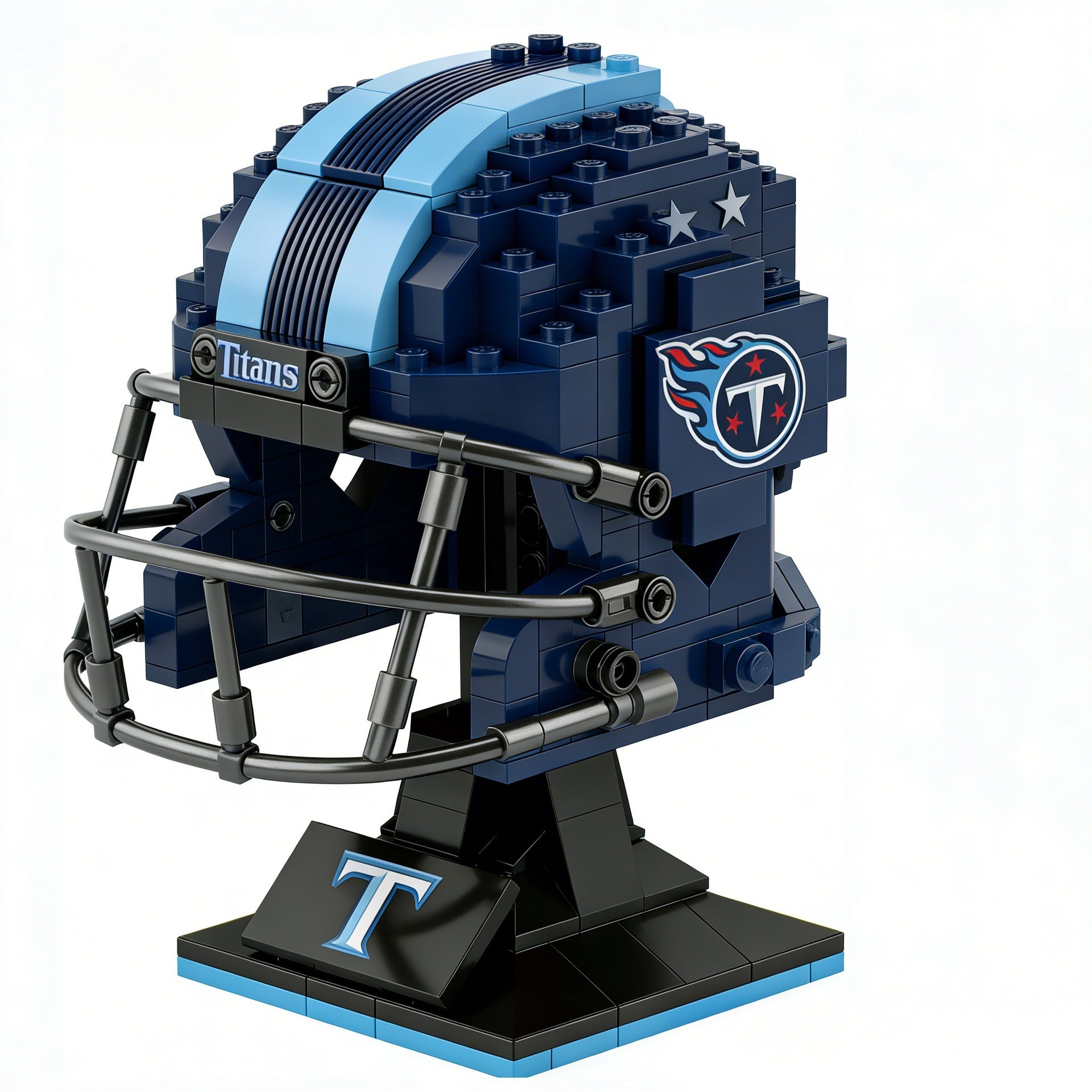 🏈 NFL Edition Brick Helmet Collection - 32 Teams Available - 3D DIY Display Model for Fans 🧱