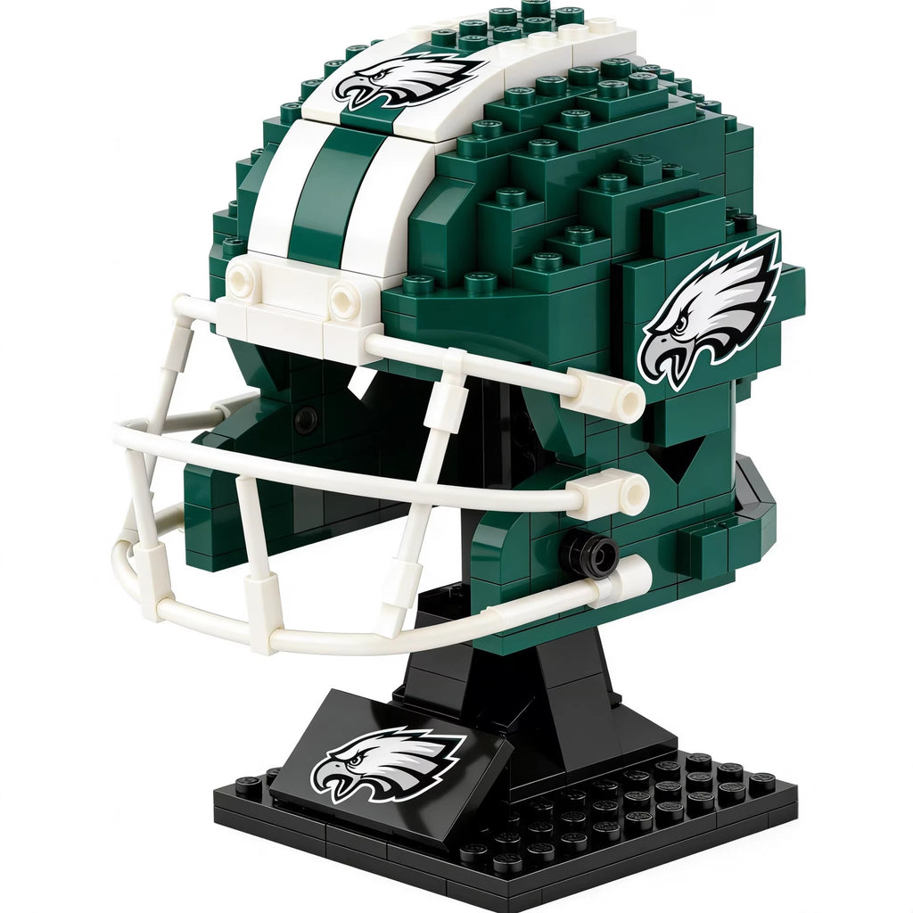 🏈 NFL Edition Brick Helmet Collection - 32 Teams Available - 3D DIY Display Model for Fans 🧱