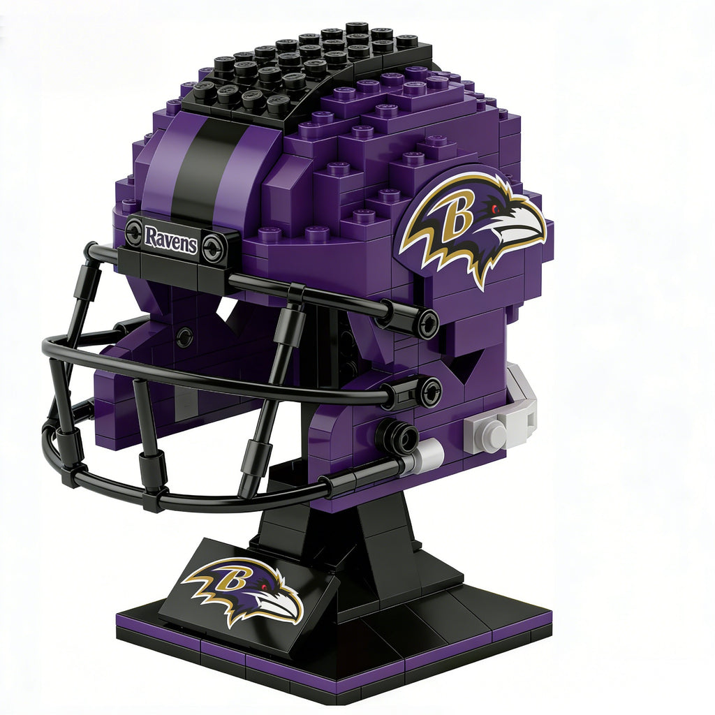 🏈 NFL Edition Brick Helmet Collection - 32 Teams Available - 3D DIY Display Model for Fans 🧱