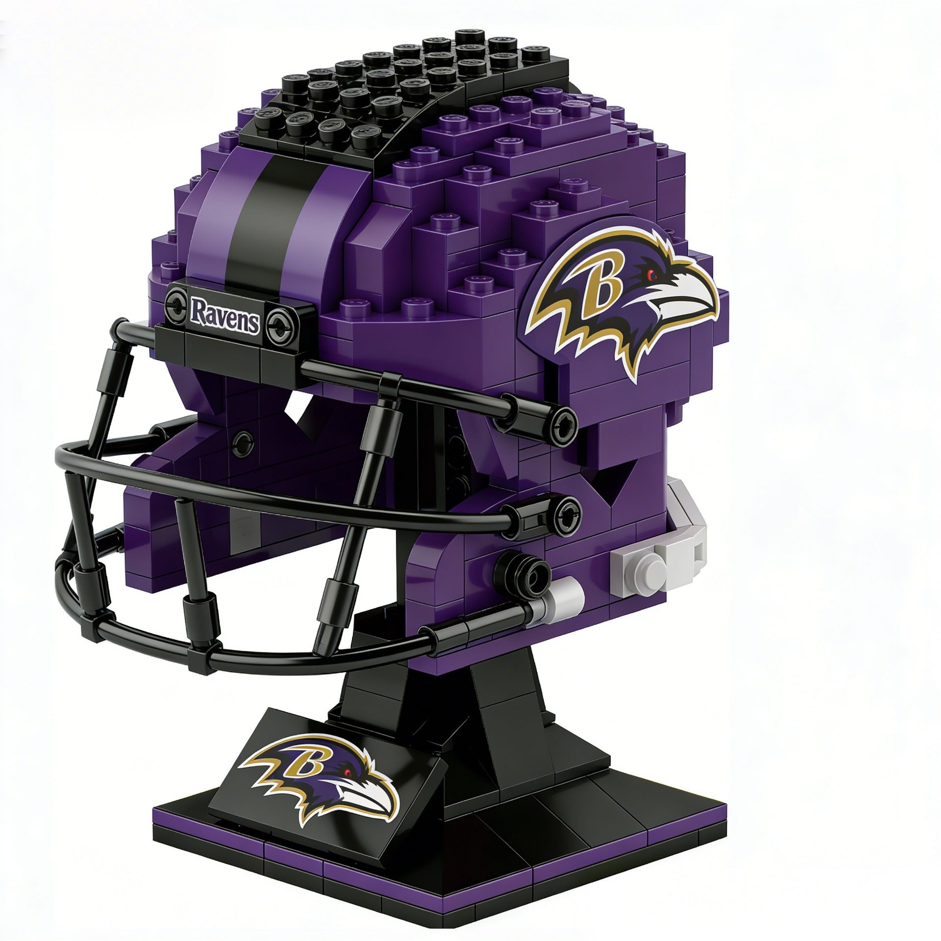 🏈 NFL Edition Brick Helmet Collection - 32 Teams Available - 3D DIY Display Model for Fans 🧱